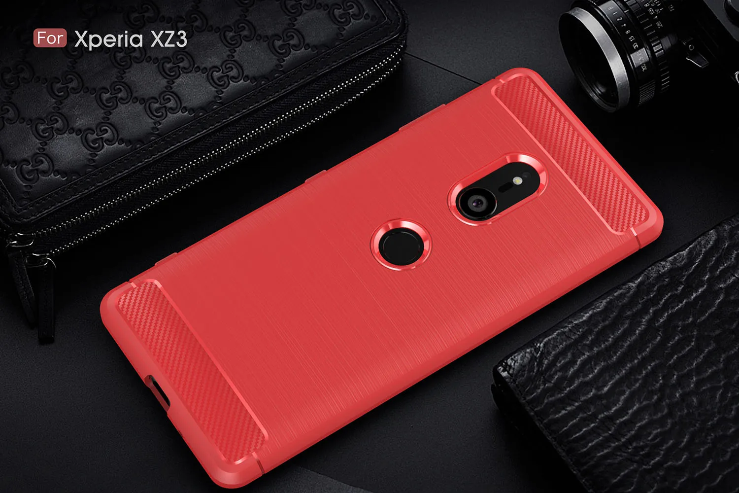 Premium Carbon Fiber Shockproof Phone Case - Sleek and Durable Back Cover