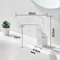 Chrome ก๊อกน้ําอ่างล้างหน้า Modern Gold Deck ติดตั้งห้องน้ําผสมก๊อกน้ําสีดําห้องน้ําอ่างล้างจานน้ําตกก๊อกน้ําก๊อกน้ําสีเทา 5