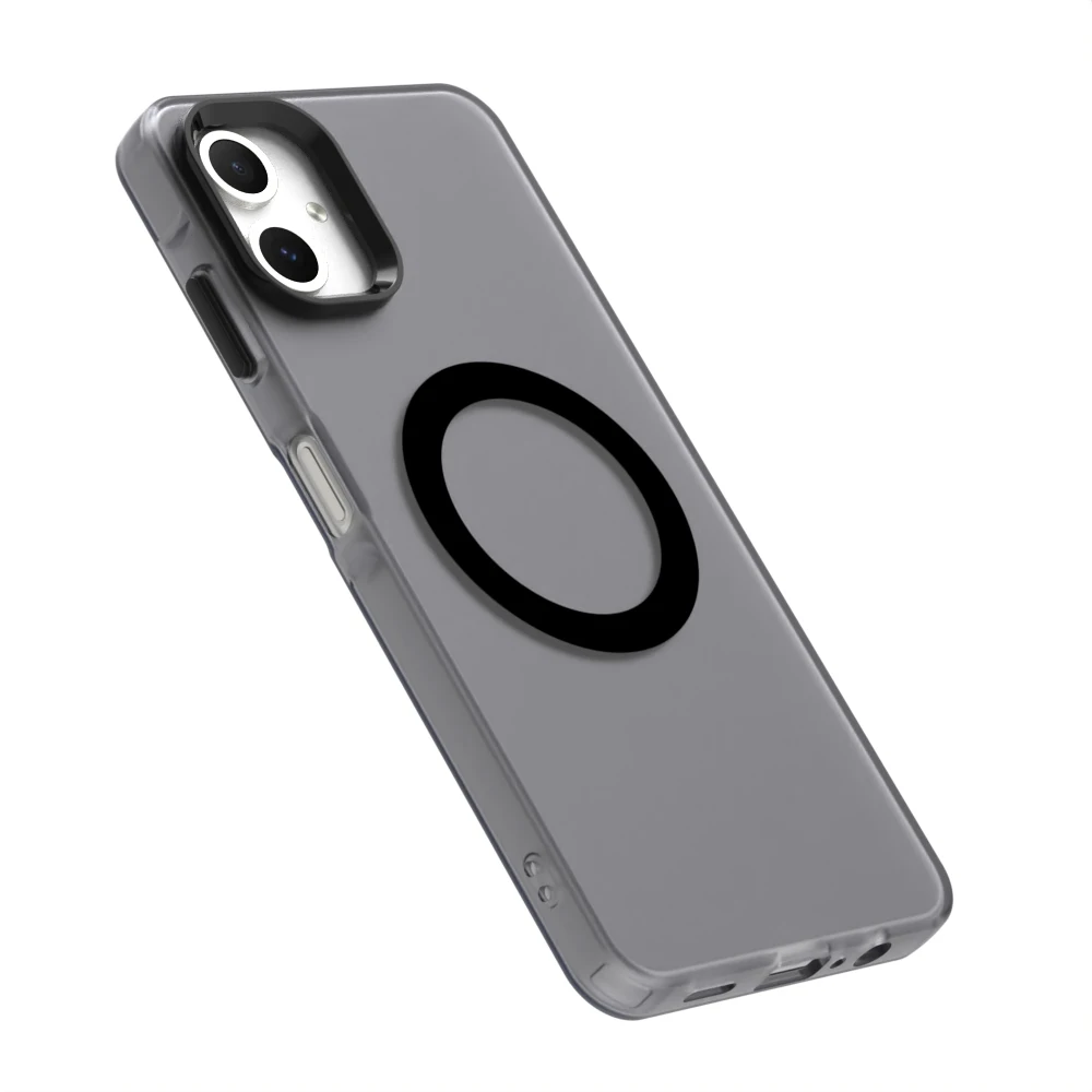 Candy Colors Translucent Phone Case with Magnetic Wireless Charging and Durable TPU Frame