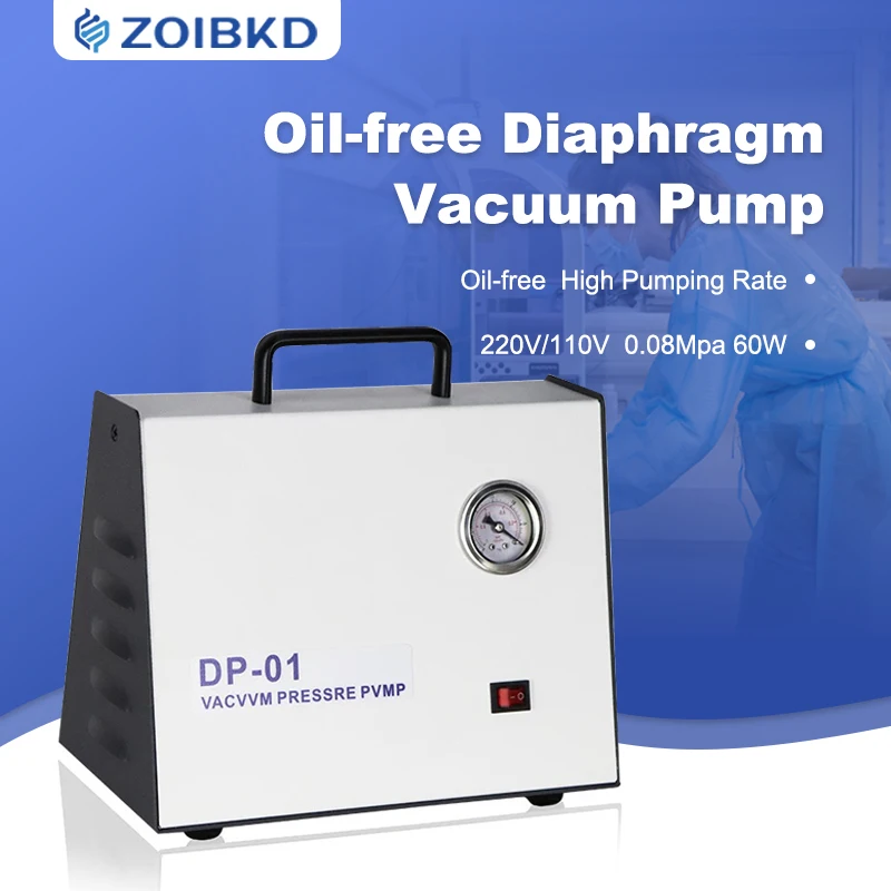 ZOIBKD Laboratory Equipment DP-01 Oil-free Diaphragm Vacuum Pump Environmental Protection High Pumping Rate
