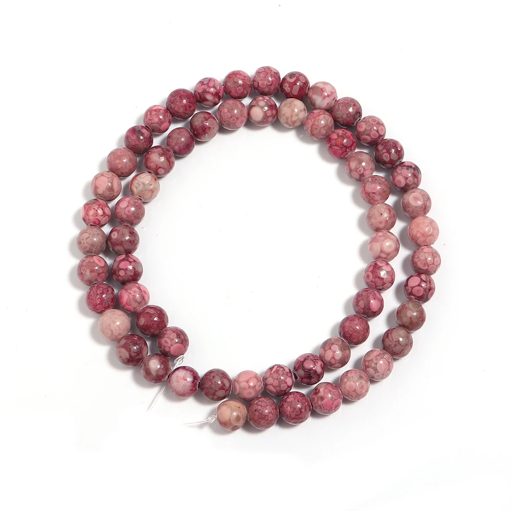 4/6/8/10/12mm Natürliche Rote Maifan Stein Perlen Runde Lose Perlen für Schmuck Machen DIY Handgemachte Armbänder Halskette Zubehör – Detail 7