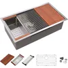 33 Inch Undermount Kitchen Sink Workstation 16 Gauge Stainless Steel Large Single Bowl Under Counter Kitchen Sinks Basin 1