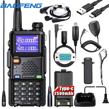 Baofeng UV-5RM Walkie Talkie Long Range Wirless Copy Frequency Two Way Radio Type-C Charger Upgraded UV 5R Full Band Transceiver 1