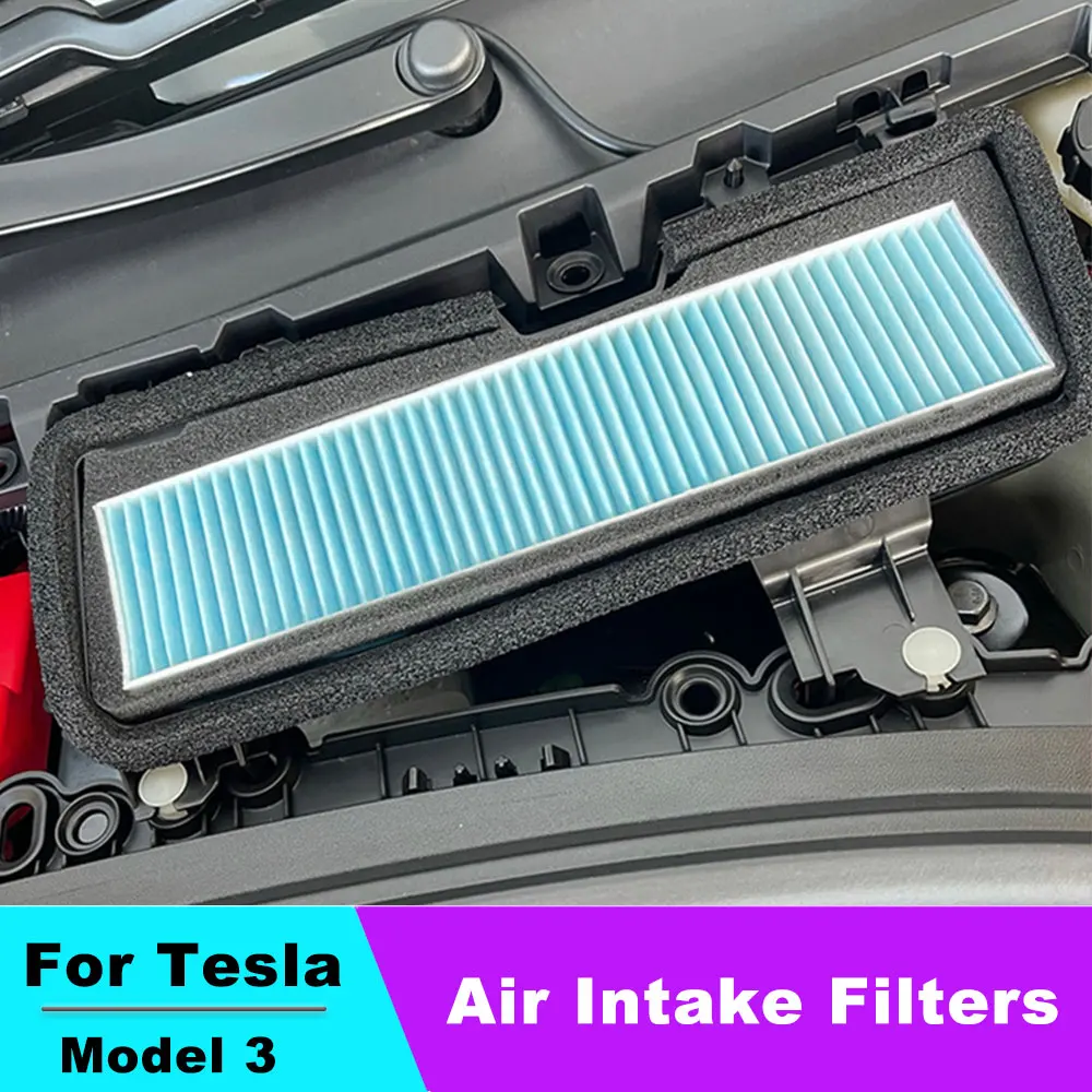 

Air Intake Grille Protective Cover Air Filters for Tesla Model 3 17-23 Air Conditioner Inlet Filter Replacement Part Accessories