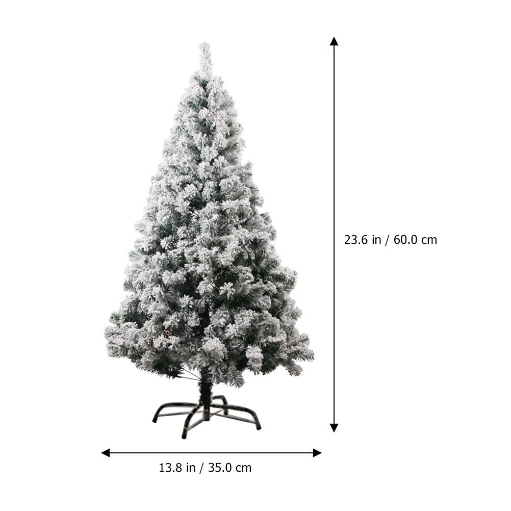 

Props Artificial Christmas Tree Flocking Snow Christmas Tree For Home Adornment Festival Decoration Xmas Party Decor(60cm70T)