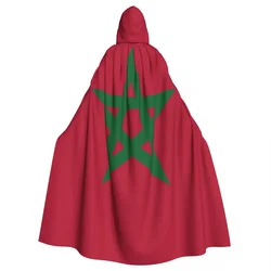 Hooded Cloak Unisex Cloak With Hood Flag Of Morocco Cloak Vampire Witch Cape Cosplay