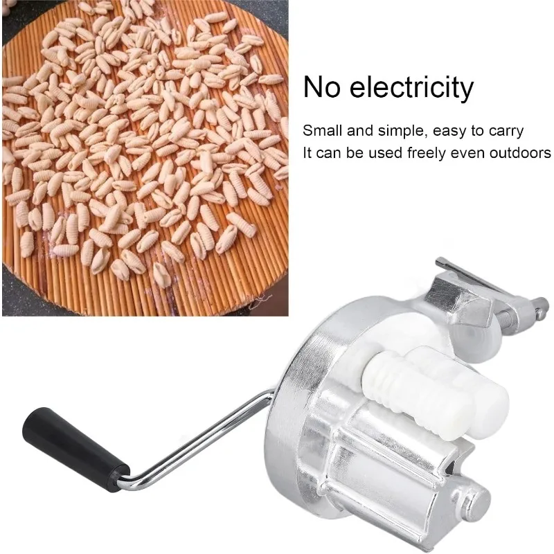 Cavatelli Maker Machine Makes Authentic Gnocchi Pasta Seashells Manual Macaroni Maker Hand Cranking Noodles Pressing Machine