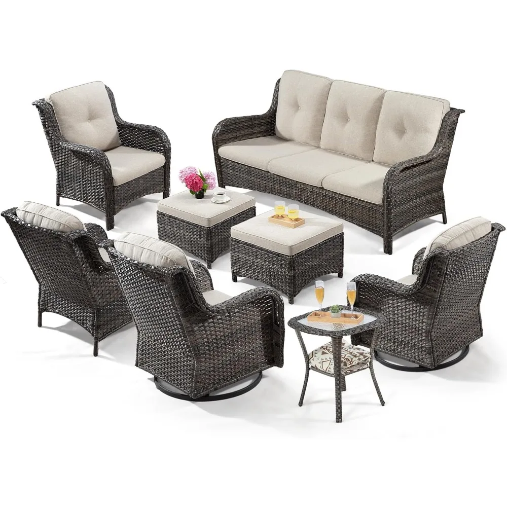 

Patio Furniture Outdoor Set, 8 Piece Set Wicker Outdoor Furniture, Garden Furniture Sets