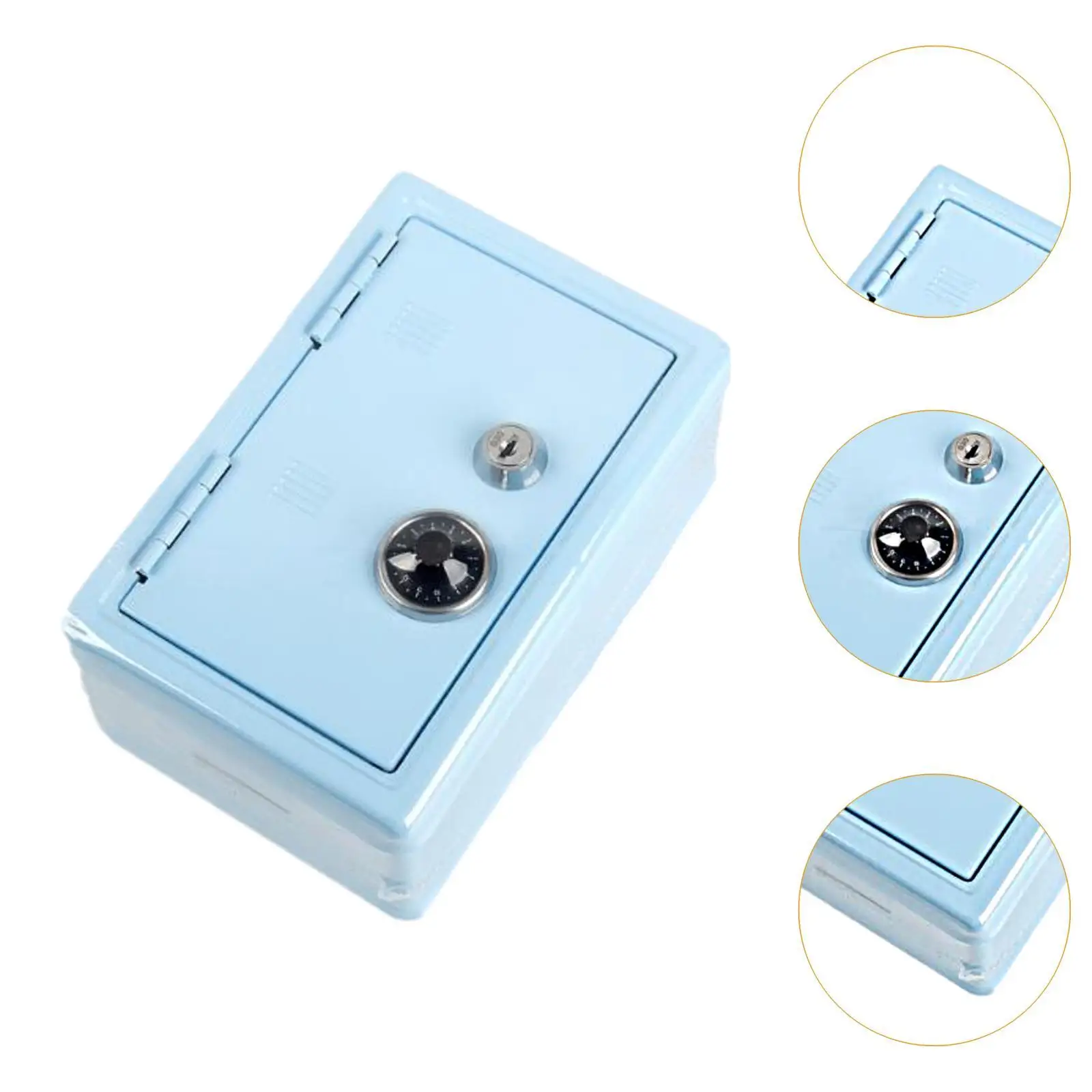 Iron Piggy Bank Coin Bank Organizer Cash Saving with Drop Box Safe for