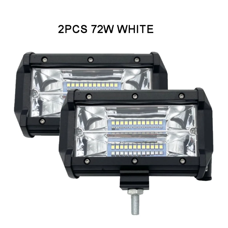 High-Performance Yellow LED Work Light - 120W 3000K Sunlight Effect for Vehicles