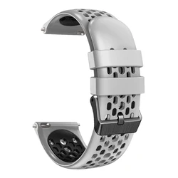 22mm Silicone Watch Strap - Premium Replacement Wristband - Mi Watch Sport (White black)