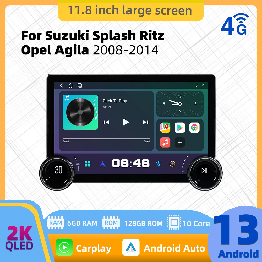 

Автомагнитола 2 Din для Suzuki Splash Ritz Opel Agila 2008 - 2014 Android мультимедийный плеер навигация WIFI GPS Авторадио головное устройство