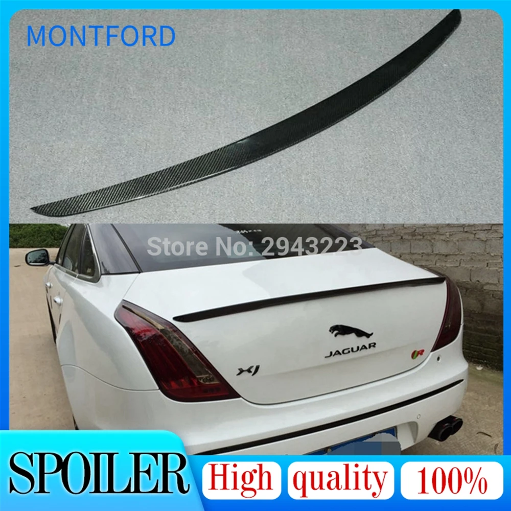 

For Jaguar XJ 2011-2017 High Quality Carbon Fiber Material Rear Roof Spoiler Tail Trunk Wing Boot Lip Molding Car Styling