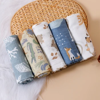 5-Pack Muslin Swaddle Cloths 1