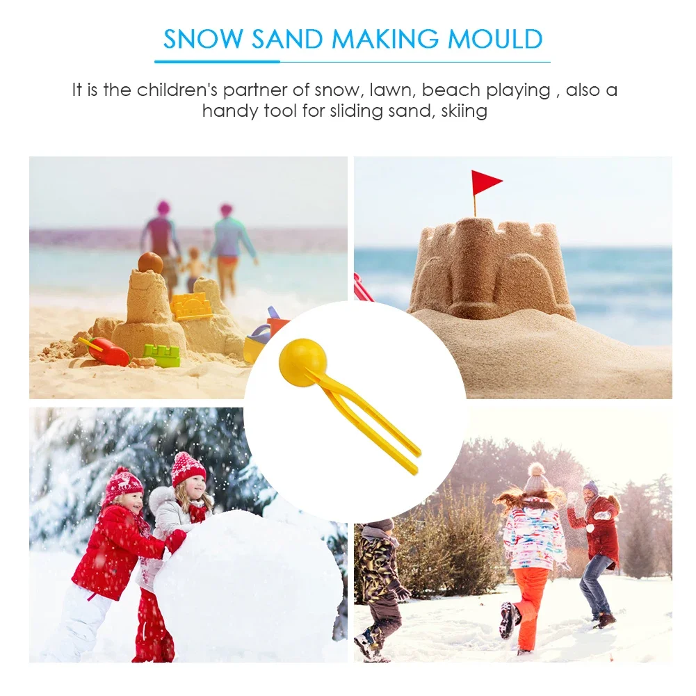Plastic 3D Small Round Snowball Clip Kids Outdoor Sand Mold Toys Fight Snowman Maker Clip Outdoors Interactive Toys - Bilde 2