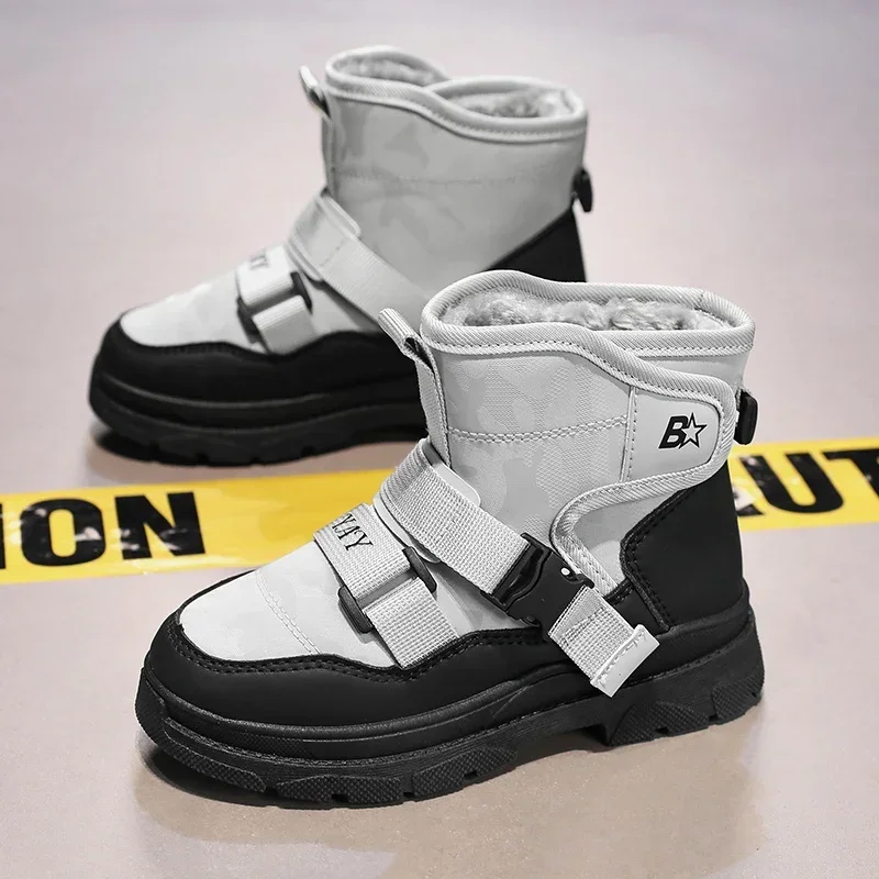 Kinder schuhe größe 31-39 winter kinder schnee stiefel Koreanische stil fashi casual jungen und mädchen wasserdicht_voghion.com