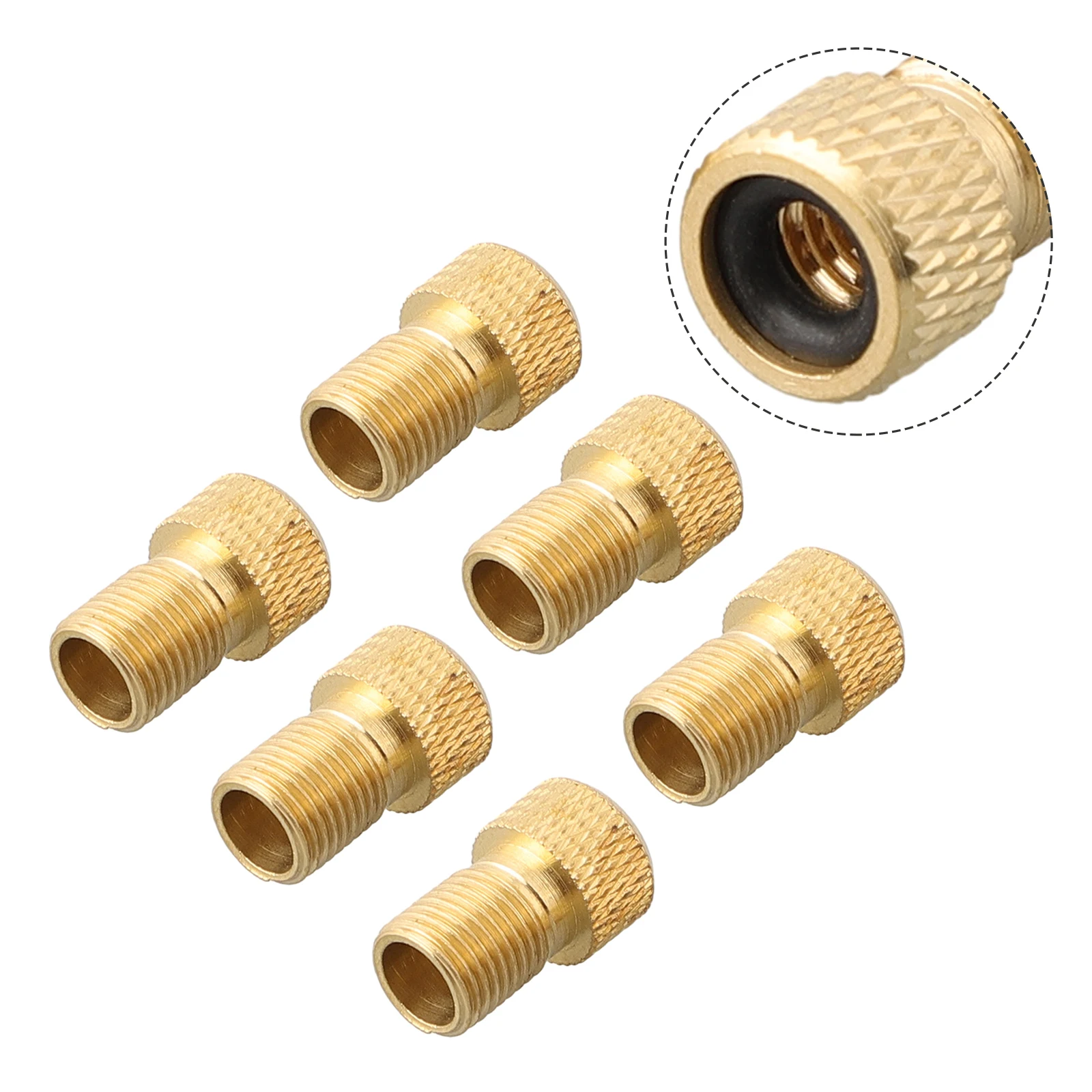 

3CM Length French Mouth French Mouth 6pcs Brass + Rubber Ring Easy To Use And Install Green MTB Bike Motorcycles