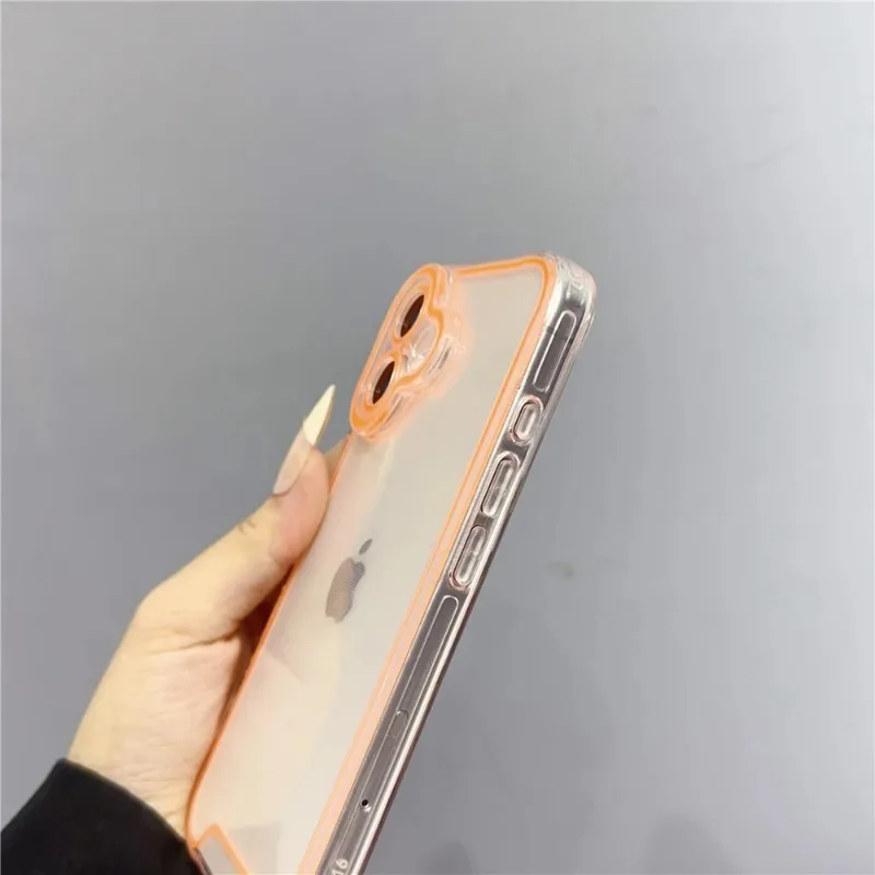 Luminous Neon Fluorescent Clear Phone Case with Camera Protection & Soft Shockproof Cover