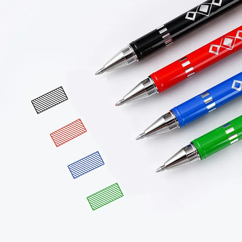 4 Uds. Bolígrafos borrables al calor de 0,7 MM, punta de bala, bolígrafo de Gel borrable sensible al calor de colores, escritura suave, tinta negra, azul, roja y verde - Imagen 3