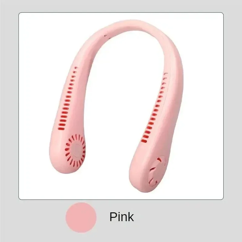 1 قطعة مروحة طويلة التحمل جديد صغير الرقبة المحمولة لا الخالية من الشفرة معلقة الرقبة قابلة للشحن مبرد الهواء 3 سرعة مروحة رياضية صيفية صغيرة