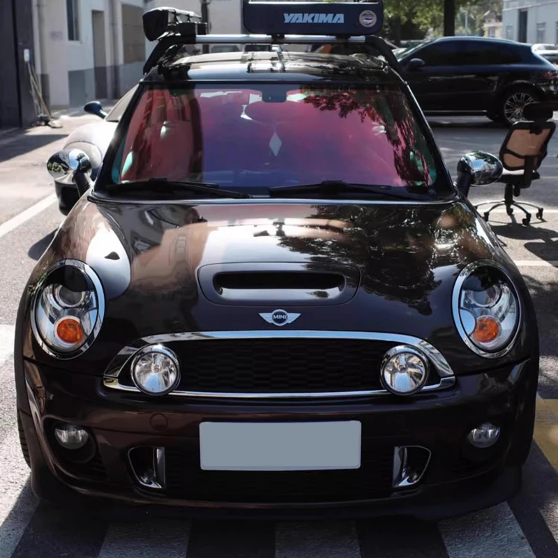 KillAllChrome MINI Gen 2 R56 Black Gloss Angry Eye Headlight Covers – Pair (R55 R56 R57 R58 R59)