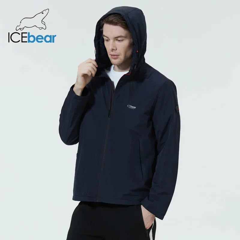 

ICEbear 2023 Men's coats spring stylish jacket with a hood high-quality men's brand clothing MWC21661D