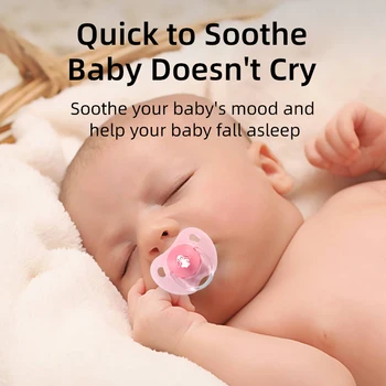 Cartoon Pattern Thumb Shape Toddlers Soothe Kids Newborn Baby Silicone Teething Pacifier 3