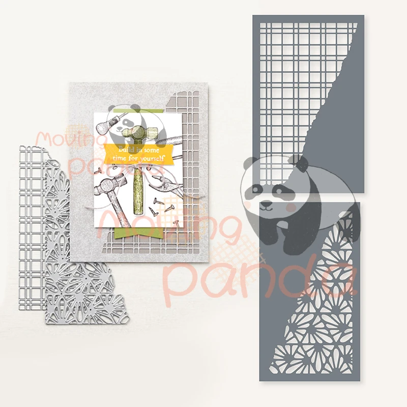 cute stamps for card making 2022 New Grid Pattern Metal Cutting Dies No Stamps For Diy Dies Scrapbooking Craft Paper Cards Make Handmade Embossing Die Cuts mothers day clear stamps