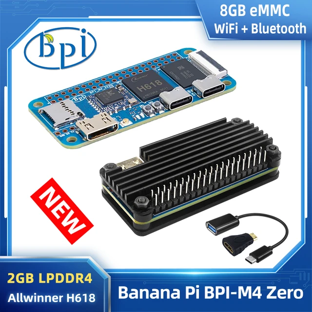 Banana Pi BPI-M4 Zero Allwinner H618 SBC follows Raspberry Pi Zero 2 W form  factor - CNX Software