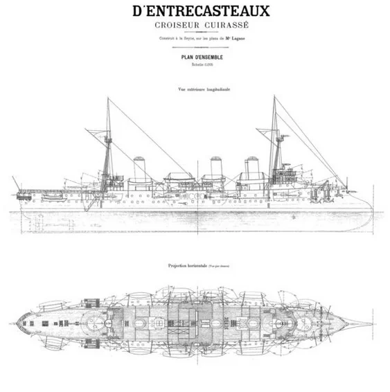 1-700-world-war-i-french-navy-protection-cruiser-derne-de-lecastiaux-marine-toys-assembled-model-hobby-toy