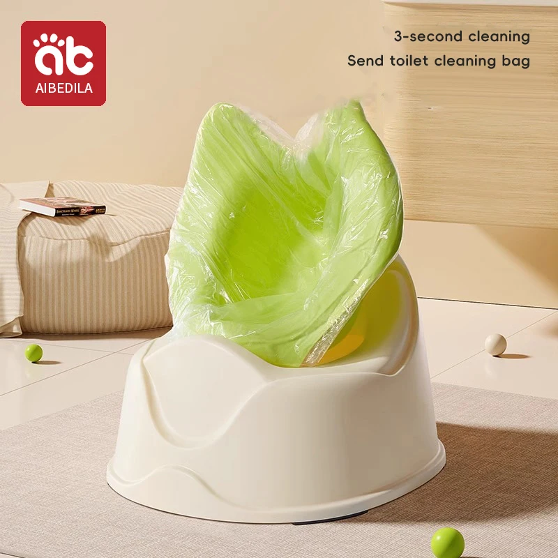 AIBEDILA Baby Potties Seats Kids Toilet Training Boys Girls Pot Infant Urinal Basin Potty With clean brush Travel Toilet Outdoor 5