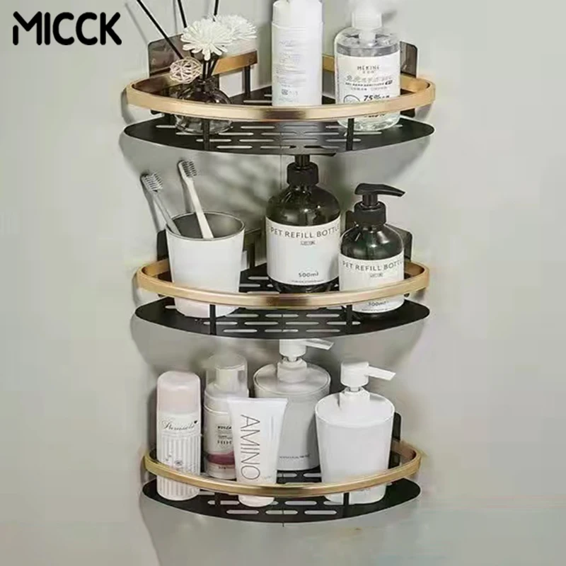 MICCK Bathroom Shelf 1/2/3 Layers Kitchen Storage Shelves With Hooks Wall  Toilet Shelf Storage Organizer Bathroom Accessories - AliExpress