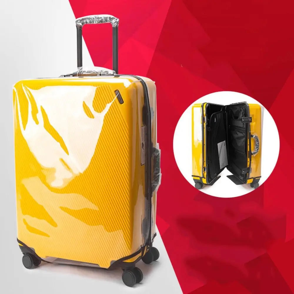 Luggage Cover PVC Transparent Suitcase Cover Waterproof No Disassembly Required Dustproof Luggage Cover Travel Accessories Wear-resistant