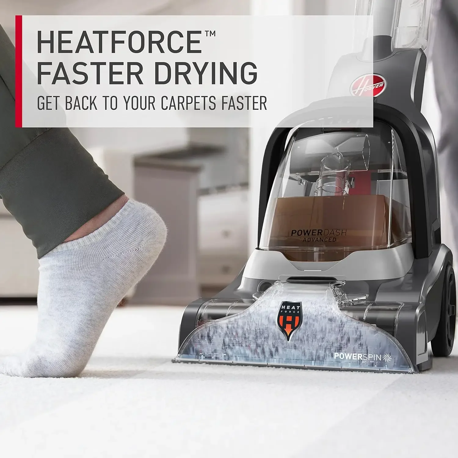 PowerScrub XL Pet Carpet Cleaner Machine, Upright Shampooer, FH68002, Black, Large 4