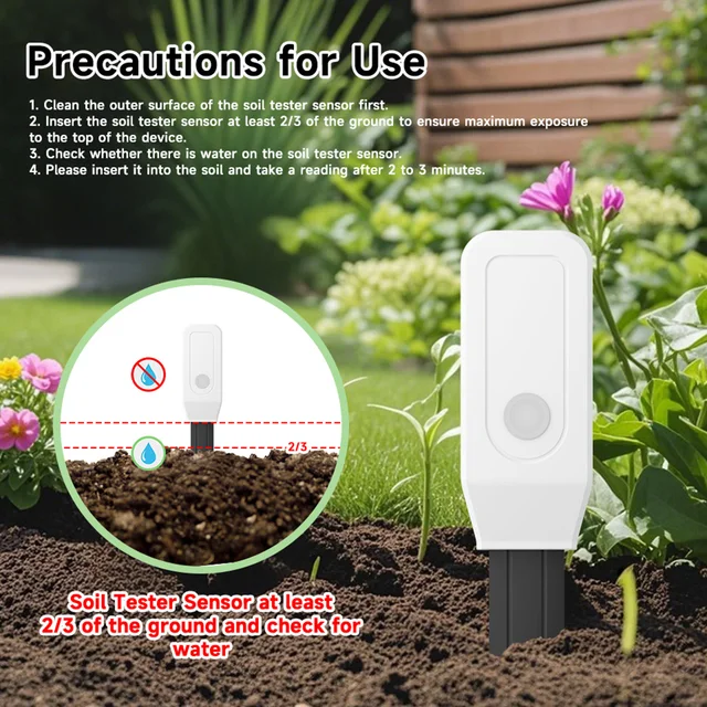 For Tuya WiFi For Zigbee Soil Tester Sensor Real Time Test Temperature Moisture Sensor Remote Monitoring For Flower Potting Tool 3