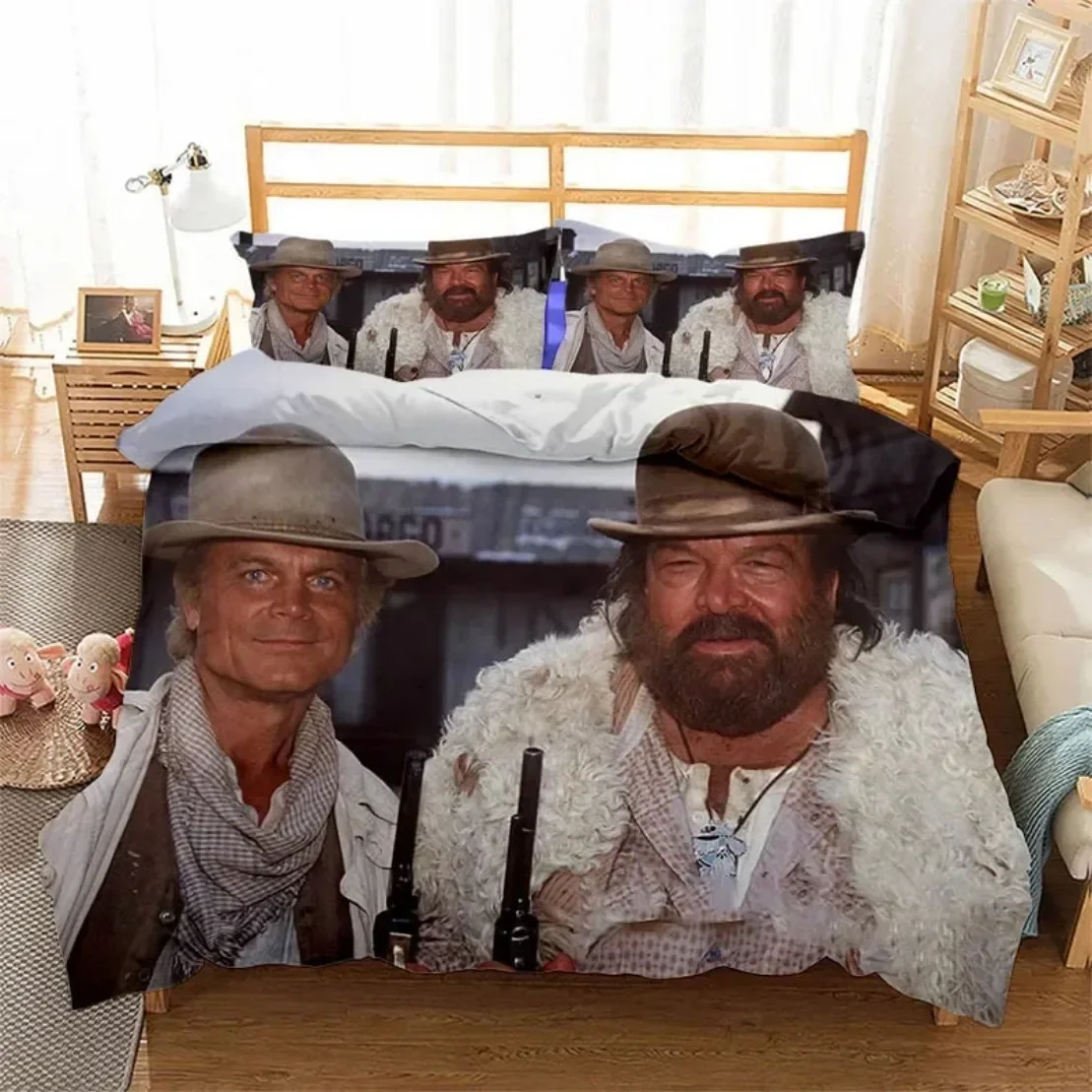 3D Printed film star Bud Spencer Terence Hill Bedding Set Duvet Covers Pillowcases Comforter Bedding Set Bedclothes Textile Home