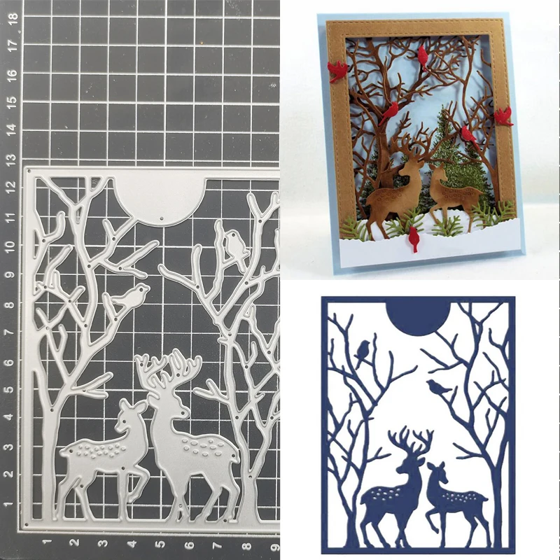 

Christmas Tree Deer Metal Cutting Dies Stencil Scrapbook Diy Album Stamp Paper Card Embossing Decor Craft Knife Mould