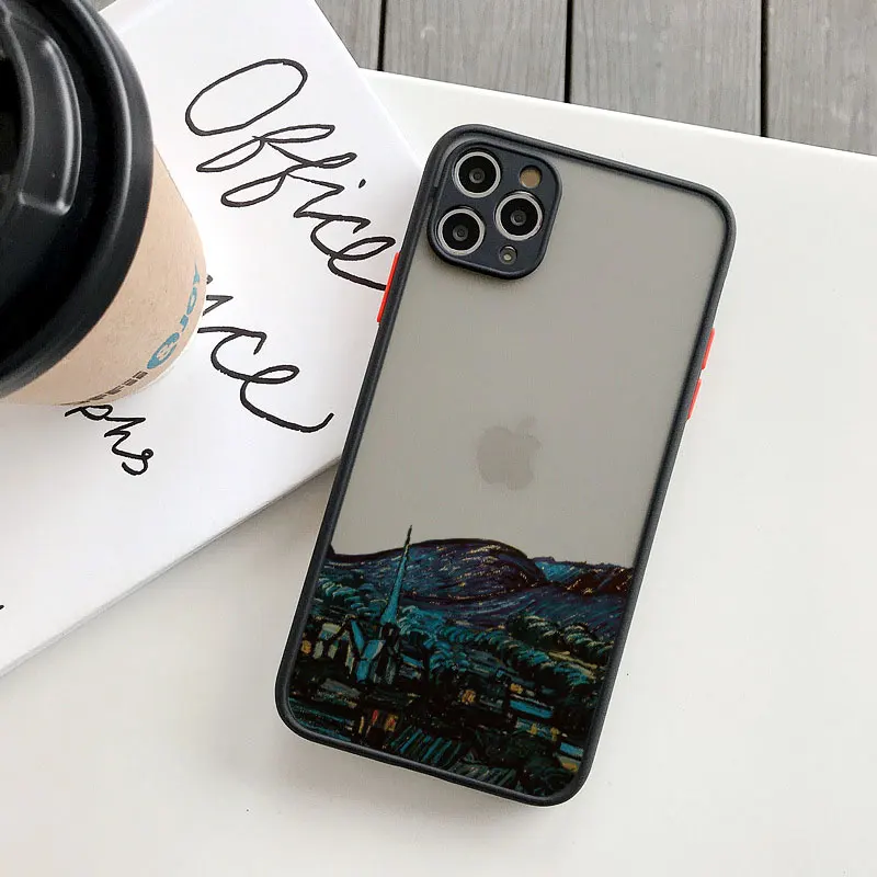 Kunstvolle Van Gogh Ölgemälde Handyhülle für iPhone 16 15 14 Plus X XR XS 17 Pro Max 14 11 12 13 Pro Max Mini Stoßfeste Rückseite – Detail 2