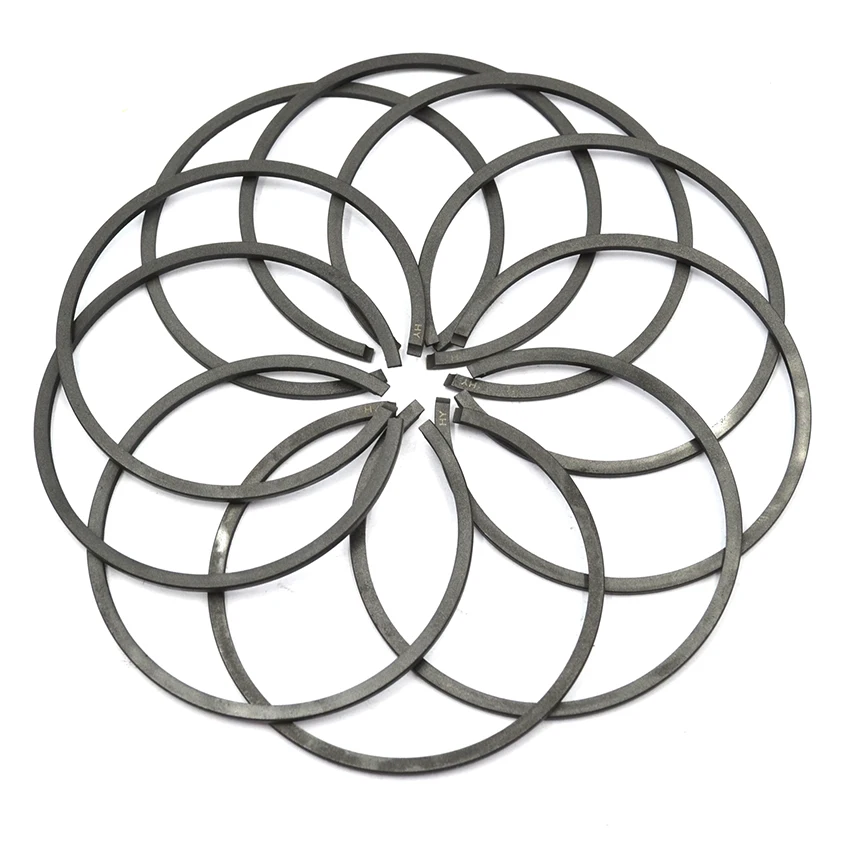 51mm x 1.5mm 피스톤 링, 직경 51mm, 두께 1.5mm, 전기 톱 트리머, 브러시 커터 송풍기, 더 많은 엔진 부품에 적합, 10 개/묶음