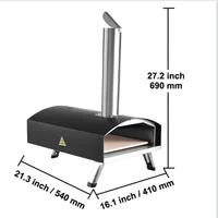 Portable Pizza Oven Wood Fired Food Grade Stainless Steel for Outdoor BBQ Picnics Baking Pizza Bread Shrimp Sausag equipment 2