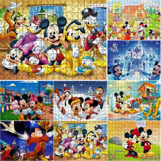 Disney Mickey Minnie Mouse Printed 300 Pieces Puzzle Hobbies Learning  Education Interesting Wooden Toys For Children Kids Gift - Puzzles -  AliExpress