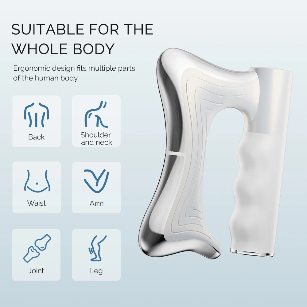 Elektrisk bindvävsknivsmassager som vilar på en yta