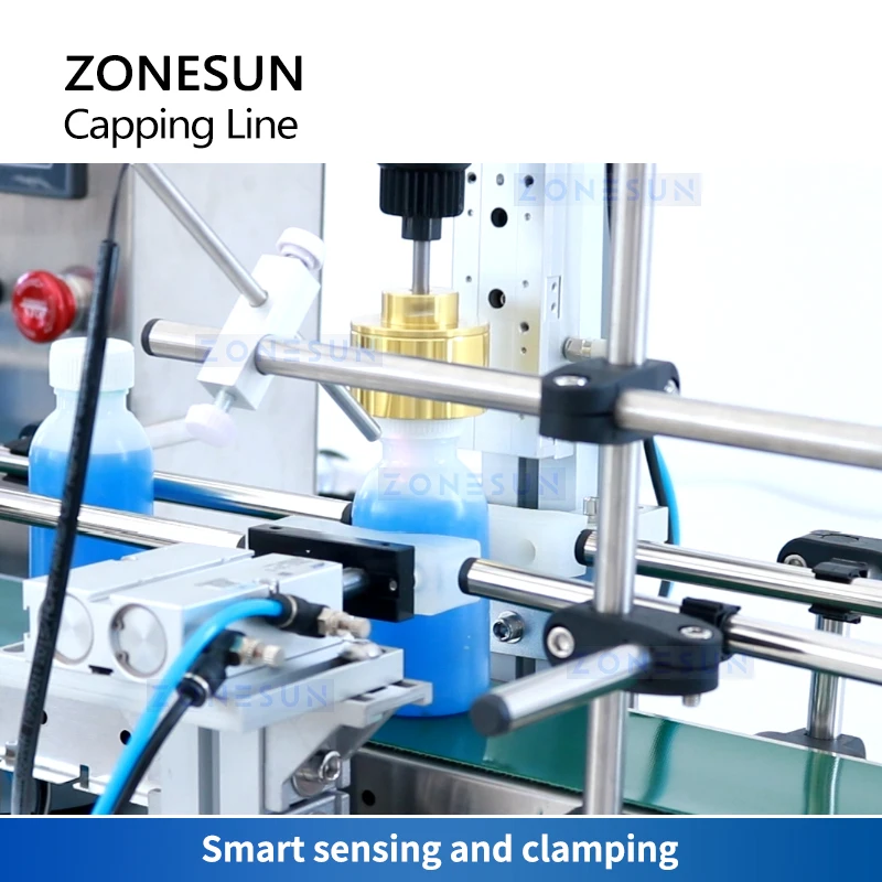 ZONESUN Pneumatic Screwing Capping Machine Custom Beverage Cosmetics Bottle Capper Packaging Small Automatic Production ZS-XGC1 5