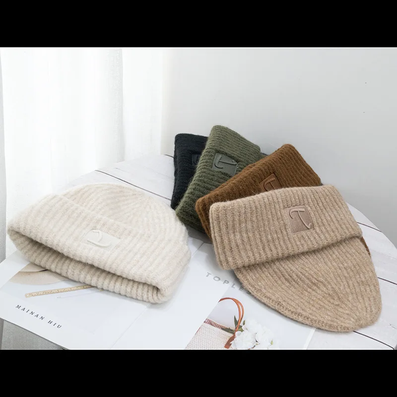VISROVER New Warm Winter Hat For Women Solid Autumn Fasion Wool Comfortable Beanies Best Matched Soft Bonnet Skullies Cap Gift 4