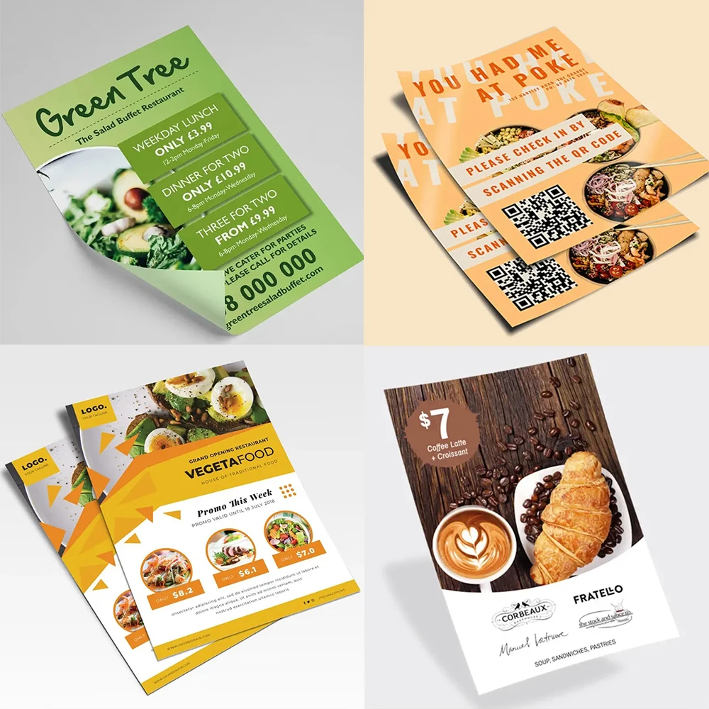 Double Sided Printing Poster A6A5A4 Flyer Commodity Price List Introduction Advertisement 157gms