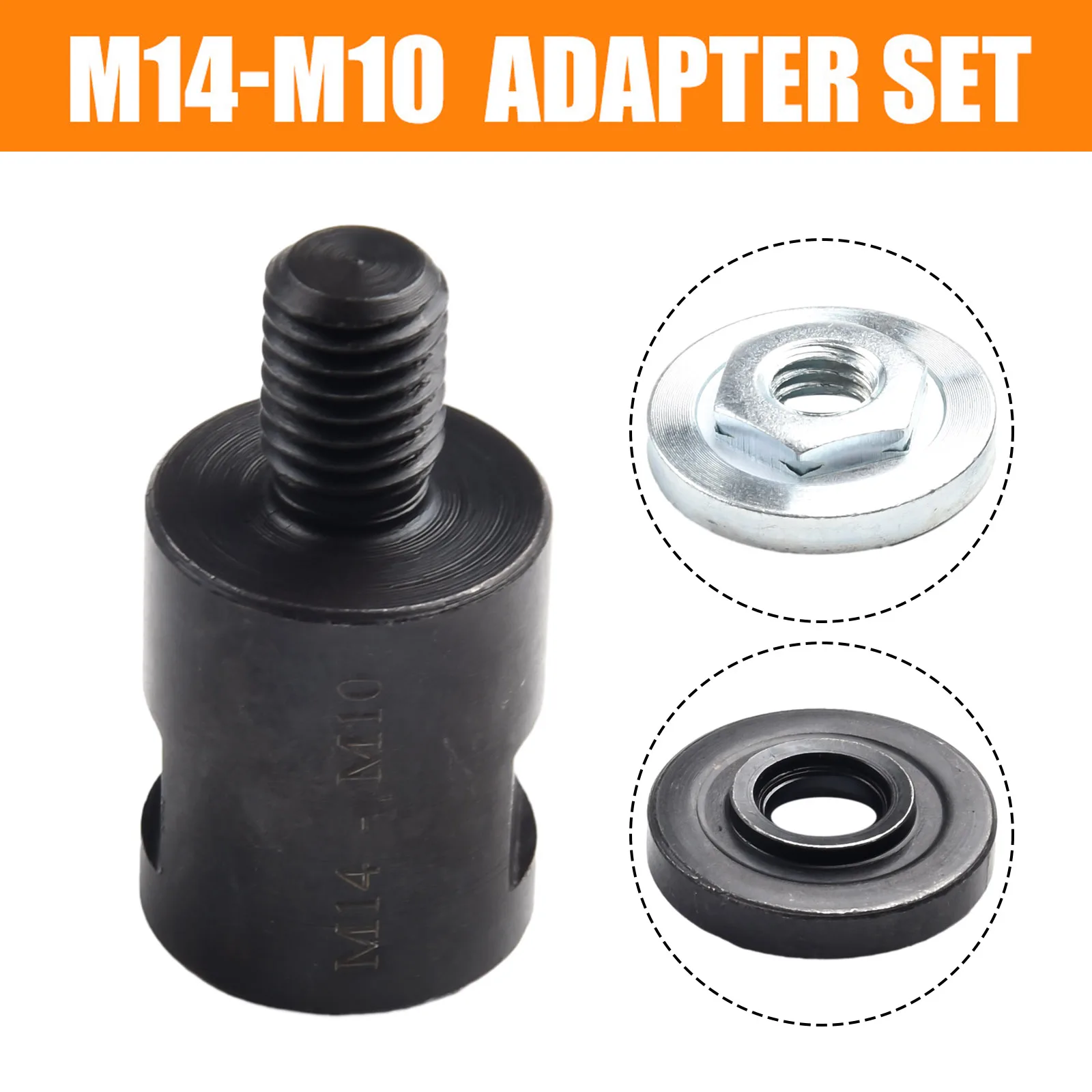 Angle Grinder Adapter Converter & M14 M10 Plate Set For Polishing Pads Backer Plate Drill Bits Cutting Disc Tool Parts