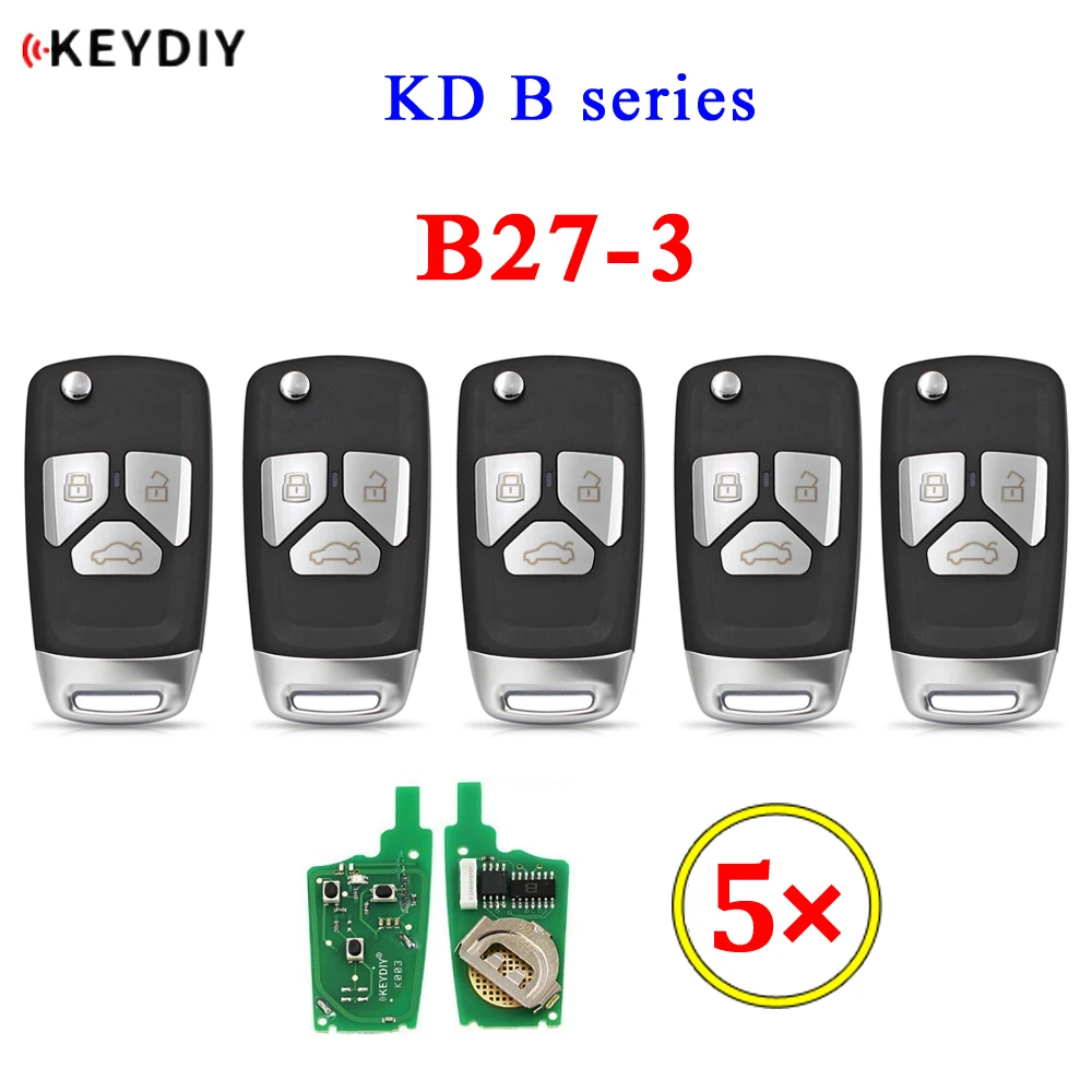 

KEYDIY B Series B27-3 3 Button Universal KD Remote Control for KD200 KD900 KD900+ URG200 KD-X2 Mini KD for Audi Style 5Pcs/Lot