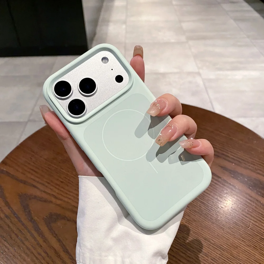 Pure Color Liquid Silicone Shockproof Cover with Large Window