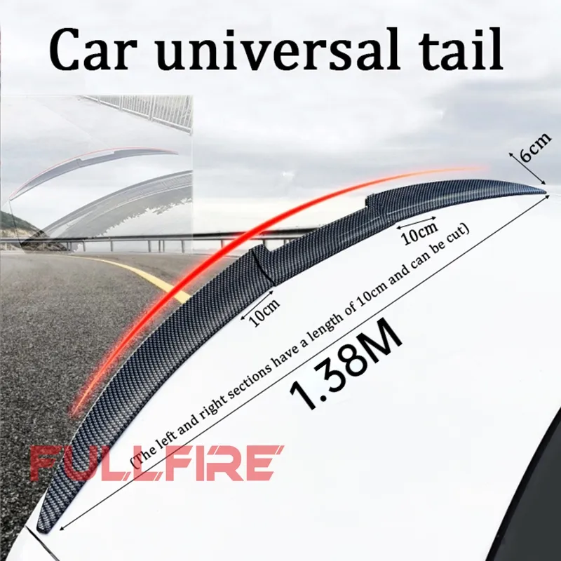 Car Spoiler Universal Adjustable  Universal Spoiler Drilling - Car  Universal Roof - Aliexpress
