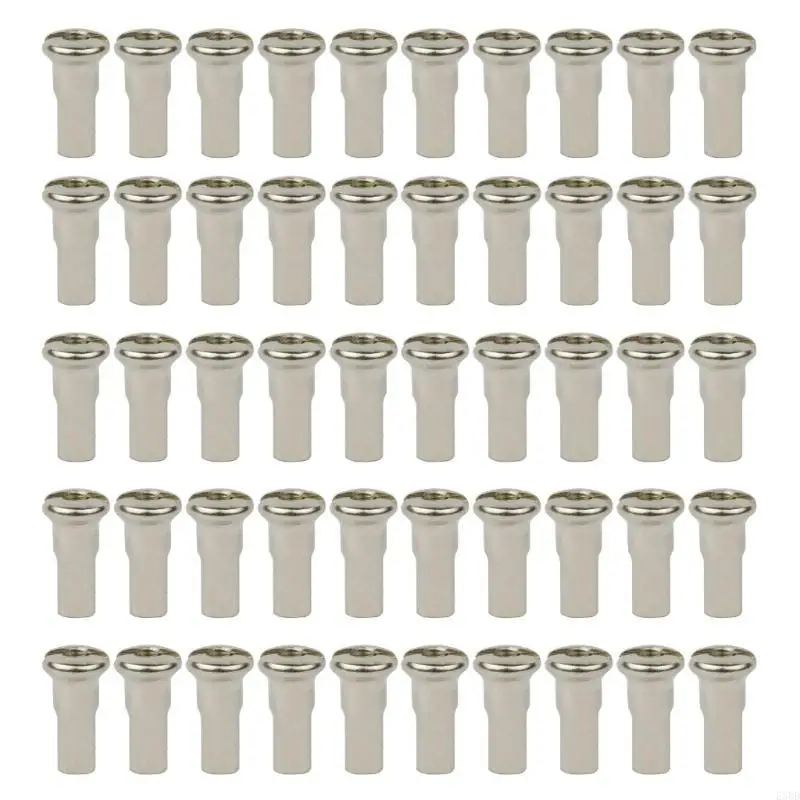 50pc 12G silver 13mm